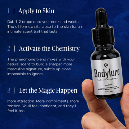 Bodylure® For Him~The irresistible scent that amplifies you, and draws her in